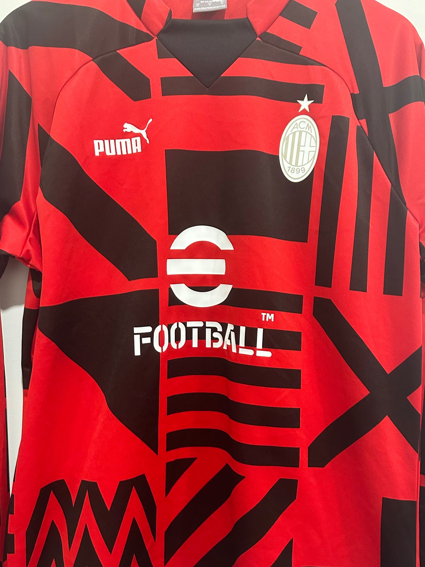 AC Milan 2022/23 Pre Match Long Sleeve Soccer Shirt (M)