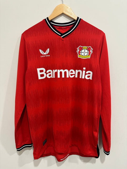 Bayer Leverkusen 2022/23 Home Long Sleeve Soccer Jersey (M)